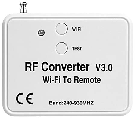 Herklotzn 240-930Mhz WiFi Remote Control Converter Radio Frequency WiFi Remote Control for Smart Home Garage Door