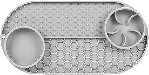 Lesipee Tapis anti-fuite 4 en 1 pour chien - Antidérapant - Passe au lave-vaisselle - Soulagement de l'anxiété - Pour beurre, yaourt, cacahuète