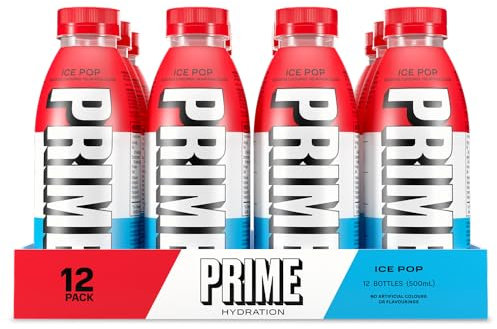 PRIME Hydration Ice Pop Drink, 12 x 500ml