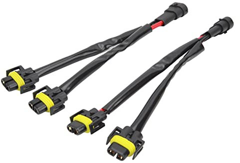 2PCS H11 H8 H9 Verlängerung Kabelbaum Männlich zu Weiblich 2 Weg Scheinwerfer Splitter Kabelbaum für Lkw Pickup LED Draht Kabel Stecker