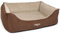 CopcoPet Hundebett Kyra Orthopädisch Cord Braun/Beige XXL 125 x 100 cm – Flauschiges Körbchen mit Visco-Matte & Einstieg – Abziehbar & waschbar – Für große Hunde, gelenkschonend & rutschfest