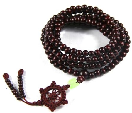 PACKOVE 216 Stück Gebetsperlenarmband Armband Aus Tibetischen Gebetsperlen Holzperlen Rot Kleinblättriges Rosenholz Hölzern Männer Und Frauen