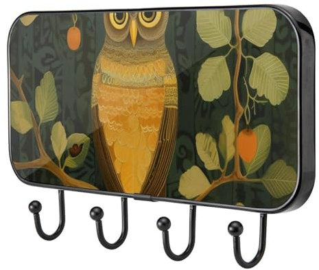 YTYVAGT Wandhaken, Klebehaken zum Aufhängen, Ast, niedliche Eule, Wandhaken