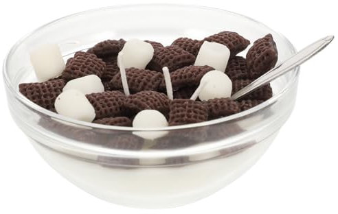FRCOLOR Unique Cereal Scented Candle Oatmeal Bowl Shape Home Decorative Candle Cereal Bowl for Doll House