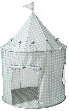 3 Sprouts - Tente de Jeu Enfant Intérieure et Extérieure, Cabane Enfant, Château, Maison de Jeu, Tentes de Jardin - Vichy Bleu