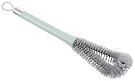 Alipis Long Handle Cup Brush Nylon Bristles L-shaped Kitchen Bottle Cleaner Brush Teacup Baby Bottle Mint Green Handle