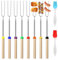 8 Stück Grillspieße Teleskop Marshmallow,Edelstahl Marshmallow BBQ,Lagerfeuer Camping Sticks,Spieße Ausziehbar,Hot Dog Gabeln,für Gartenparty,Grillbesteck Set für Camping Grill.