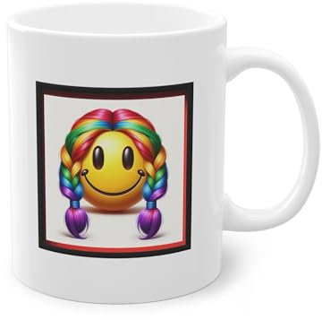 Smiley - Taza original barata con dos edredones, 11 oz