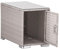 Calma Lux® Couchtisch Beistelltisch Gartentisch Teetisch Tisch Gartenmöbel Kaffeetisch Balkontisch Terrasse Abstelltisch mit Stauraum und Glassplatte 75x40x50cm Poly Rattan Glas (Beige)