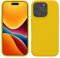 kwmobile Cover per iPhone 16 Pro Max Custodia - Back Case per Smartphone in Silicone TPU - Protezione Gommata - giallo radiante