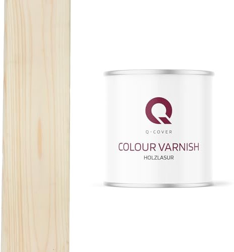 Q-Cover Holzlasur Farbton Farblos 2,5 L Satin Holzschutz Holzschutzlasur Lasur Wasserbasierte Innen Außen Lasur Abperleffekt Lasur Für Holz