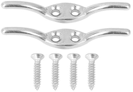 2 Set Marine 316 Stainless Steel Rope Boat Deck Flagpole Cleat Hooks - Cleat Hook for Secure Fastening
