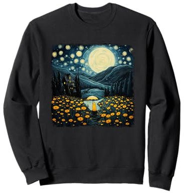 Halloween Ghost In The Forest Regenschirm Van Gogh Sternennacht Sweatshirt