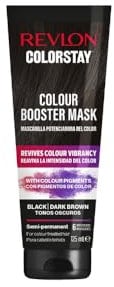 Revlon Colorstay Mascarilla Potenciadora del Color, Reaviva la intensidad del color 125ml Tono Negro - Castaño Oscuro