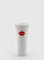 EDG Enzo De Gasperi Vase Kiss Concave H 21 cm D 9 cm White Red