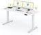 FLEXISPOT Höhenverstellbarer Schreibtisch mit 2 Motoren & 25MM einteiliger Tischplatte,ergonomischer Bürotisch - 180 x 80 cm Weiß, weißes Gestell
