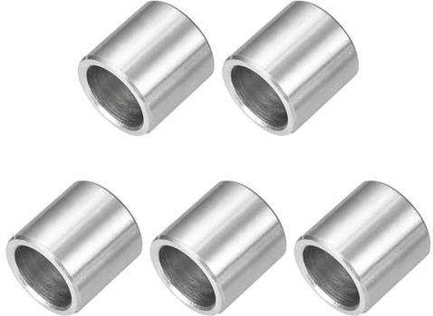 QUARKZMAN 5 Pcs Entretoises en Acier Inoxydable, 12mm ID x 16mm OD x 16mm L Acier Inoxydable 304 Entretoise de Vis à Douille Ronde Non Filetée Rondelle pour 1/2 ou M12 Vis Boulons Écrous