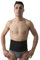 Beman 555 - Bauch aus Merino-Wolle und Baumwolle auf der Haut für Herren und Damen, Körperwärmer, elastischer Lendenwirbelgurt, hypoallergene Rückenunterstützung, H.22 cm (Schwarz, 5)