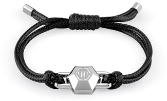 Philipp Plein Herren-Armband Edelstahl, recycelt, Baumwolle 32030166