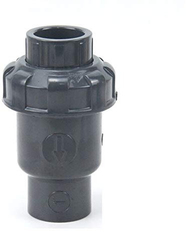 PHNOITPQ Rückschlagventile, 20 mm, 25 mm, 32 mm, 40 mm, 50 mm, schwarz, Upvc, Rückschlagventil, Einwegventil, 20 mm, inneres Rückschlagventil, vertikal und horizontal, allgemein, 1 Stück(Inner 50mm)