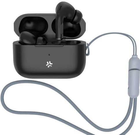 Celly, Auricolari Bluetooth In-Ear, Cuffie Wireless con Active Noise Cancelling, Microfono Incorporato e Controllo Touch, Compatibili con Smartphone, PC e Altri, Fino a 5 Ore di Utilizzo