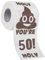50th Birthday Gifts for Men Women Funny Toilet Roll, Gag Gift Happy Prank Toilet Paper, Novelty Toilet Paper Roll for Friend, Bathroom Birthday Party Decor, 3 Layers