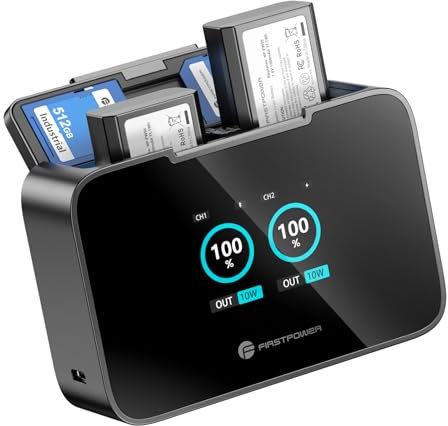 FirstPower NP-FW50 Battery 1500mAh 2-Pack and 20W Fast Dual Charger Replacment for Sony A6000 A6300 A6400 A6500,ZV-E10,a7 ii,a7s,a7,a7s ii,a7s,a7r,a5100,a5000,RX10,RX10II III Cameras