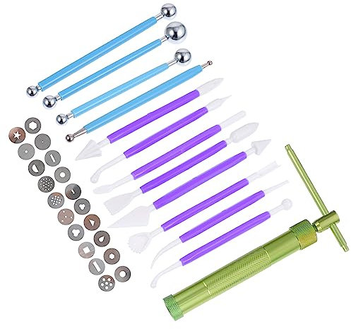 HOMSFOU Skulpturwerkzeuge Multifunktionale Fondant-Werkzeuge Polymer-modellierset Kuchendekorationswerkzeuge