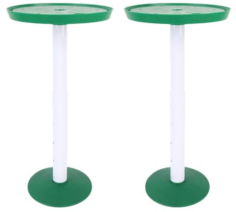 TYCIONG Adjustable Planter Filler Risers Pot Insert with Drainage Holes Adjustable Height 28-43cm for Large Plants Flower Containers (Green)