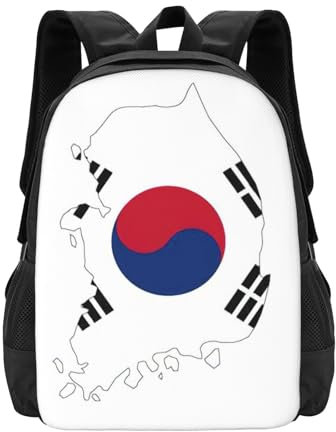 HDSKFNS Sac à dos de voyage d'affaires en tissu Oxford avec drapeau de la République de Corée - Grande capacité - Pour ordinateur portable - Sac à dos universitaire