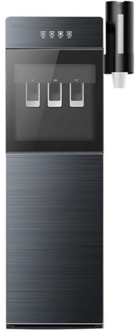 Fontaine À Eau pour Bureau, istributeur d'eau avec Porte-gobelet de 18 litres, 3 en 1, Chargement par Le Bas Chaud et Froid | pour la Maison – Pratique et élégant,001,Double Outlet