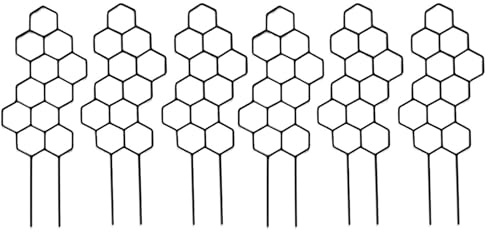 Qcbuegof 6pcs Innenpflanzenschlungen Für Kletterpflanzen Kleine Gartenschlungen Für Topfpflanzen Freien Blumenpflanze Stütze Steckplatten Gitter Gitter