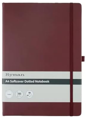 Ryman A4 Soft Cover Dotted Notebook (Burgundy)