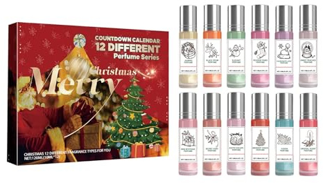 Mini Parfüm Adventskalender Damen,Parfum Adventskalender Frauen,Pheromone Parfum Woman,12 Teiliger Eau de Parfum, Langanhaltender Duft,Geeignet für Verabredungen