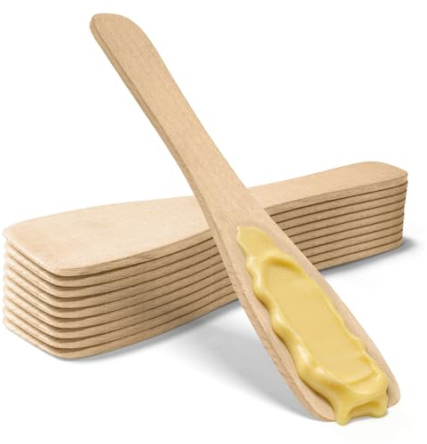 OSDUE Träspatelset, 10 stycken, Bokträspatel för matlagning, värmebeständig, hållbar, användarvänlig, skräpsäker träspatel, perfekt för matlagning och bakning