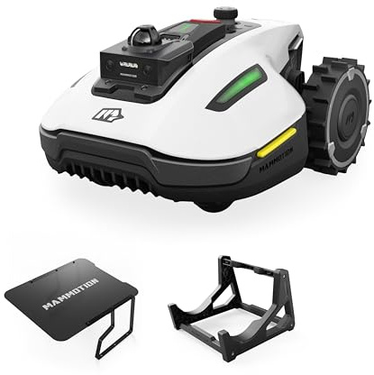 MAMMOTION YUKA mini 2 1000 Robot Rasaerba con Supporto per Autolavaggi | Fino a 1000 m², navigazione 360° LiDAR + telecamera con pilotaggio di AI, rilevamento di oltre 300 ostacoli, DropMow