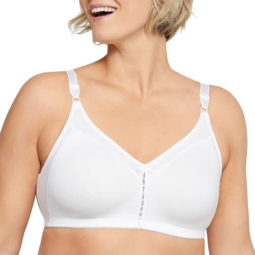 Bali Women's Double Support Cotton Stretch Wire-Free Bra, White (Blanc 100), 36DD