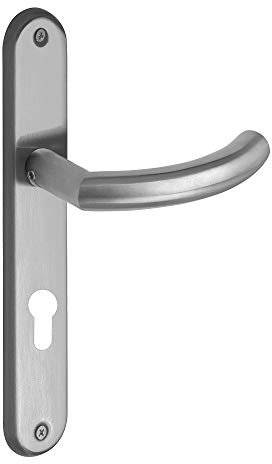 Lienbacher Türdrücker Langschildgarnitur Türklinke - Edelstahl matt gebürstet - Diverse Varianten (Profilzylinder)