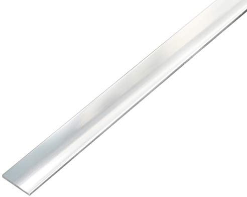 Alberts 488307 Barra piatta, autoadesiva, alluminio, design cromo, 1000 x 15 x 2 mm
