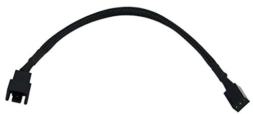 Phobya Adapter 3Pin (12V) auf 3Pin (9V) 20cm - Schwarz Kabel Lüfterkabel und Adapter
