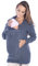 Tragejacke / Fleecepullover für Tragetuch Tragepullover für beide 3073A (38, Grau)