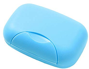 Kreative Seifenbox für unterwegs, handgefertigt, Seifendose Seifenkiste für Reise, mit Verschluss Schwarz (Blau)