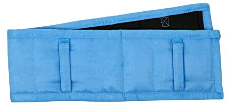 QHP Longier-Schabracke Longier Pad Synthetik mit Gurtschlaufen und Klettverschluss viele Farben (Warmblut, Sky)