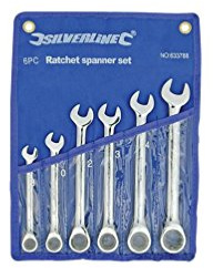 Fixed Head Ratchet Spanner Set 6pce - 8-17mm
