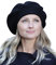 Hilltop Baskenmütze/Mütze/Strickmütze / 100% Angora/in schwarz, Mütze:Schwarz