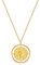 GLANZSTÜCKE MÜNCHEN Damen-Kette Münze Sterling Silber 925 gelbvergoldet Julius Caesar - Münzkette für Frauen römisch in Gelbgold-Farben