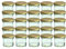 CapCro Lot de 25 bocaux en verre de 125 ml avec couvercles dorés à 66 pots à confiture