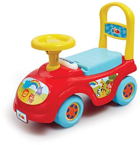 LITTLE LOT My First Ride On Red and Blue for Children 12 Months to 8 Years - Baby Garden Toys, Push Along Car, Kids Ride On Push Car