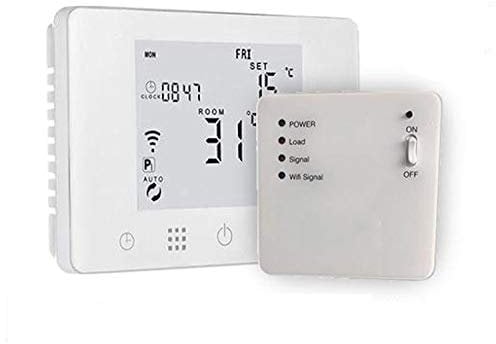 Homcloud CTB Cronotermostato Digitale Wi-Fi Intelligente a batteria con ricevitore RF (da utilizzare in assenza di cavi elettrici dalla caldaia) per Caldaia a Gas/Acqua