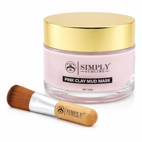 Australian Pink Clay Face Mask – Pore Cleansing & Detox Treatment, Hydrating with Hyaluronic Acid & Retinol, Brightening & Smoothing Skincare for Sensitive Skin, Vegan & Cruelty Free – 120ml